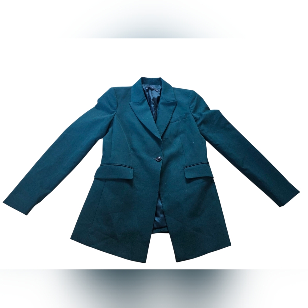 MNG Basics Hunter Green Blazer Single Button Size 6